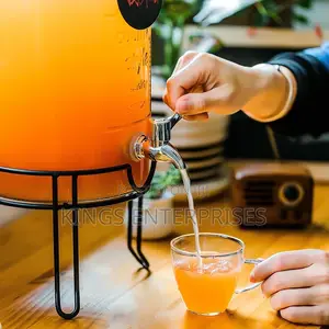 8L Glass Jar Water And Juice Dispenser