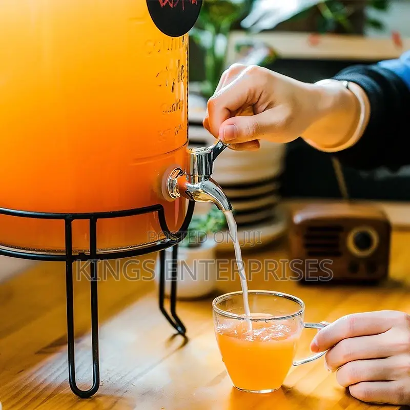 8L Glass Jar Water And Juice Dispenser