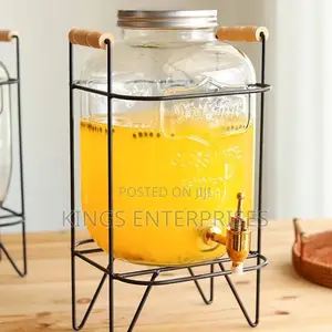 8L Glass Jar Water And Juice Dispenser