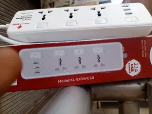 Klass 3-Way Safety Extension Cable With 3 USB Ports