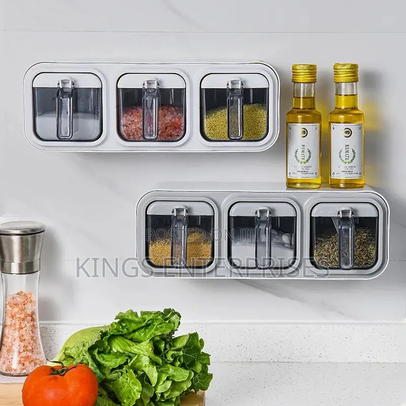 Kitchen 3 Grid Seasoning Storage Boxes