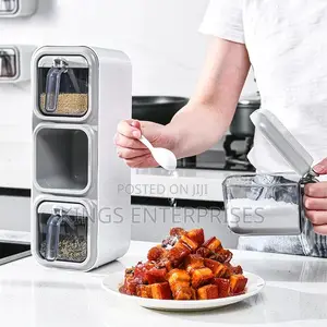 Kitchen 3 Grid Seasoning Storage Boxes