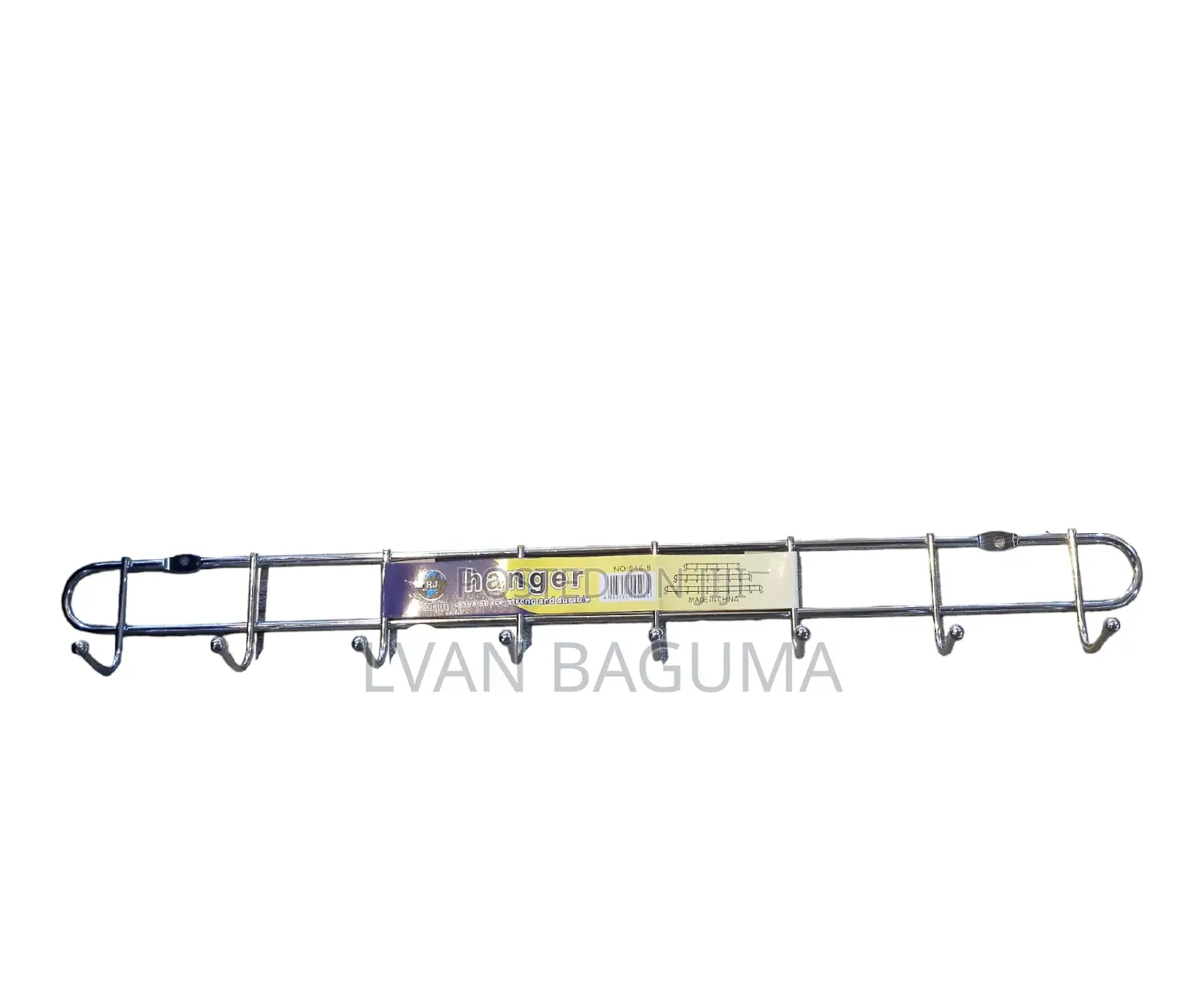 Multi-Purpose Single Hooks Wall Hanger Line - 8 Hooks