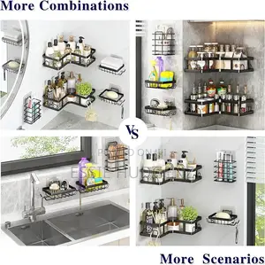 5pc Home Kitchen Rack/ Corner Rack Shower Caddy