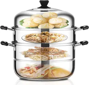 3 Layers Stainless Steel Steamer/Soup Pot