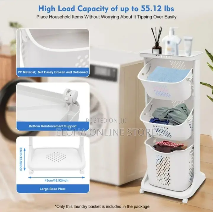 3 Tier Laundry Hamper Basket