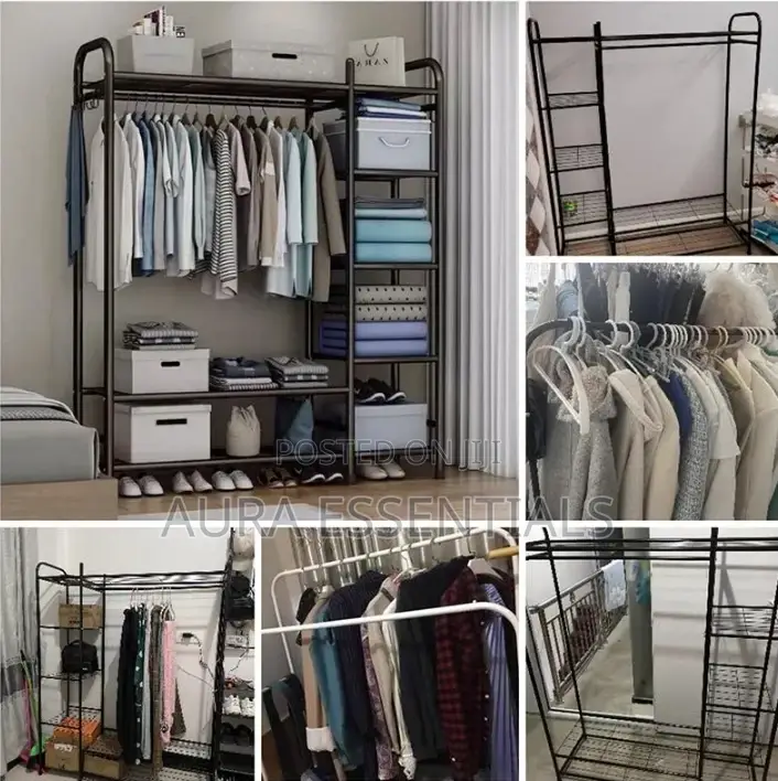 Black Detachable Clothes Rack