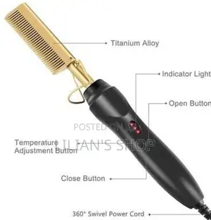 Gold Ceramic Professional Styling Hair Comb