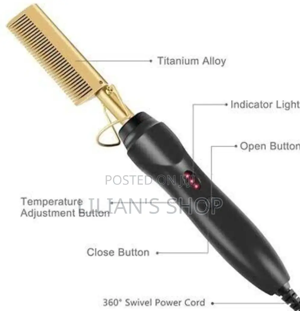 Gold Ceramic Professional Styling Hair Comb