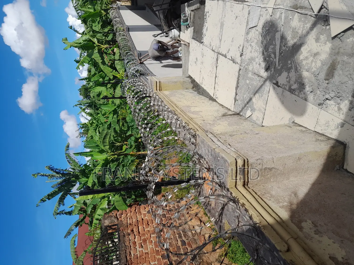 Electric Fence With Razor Wire, New