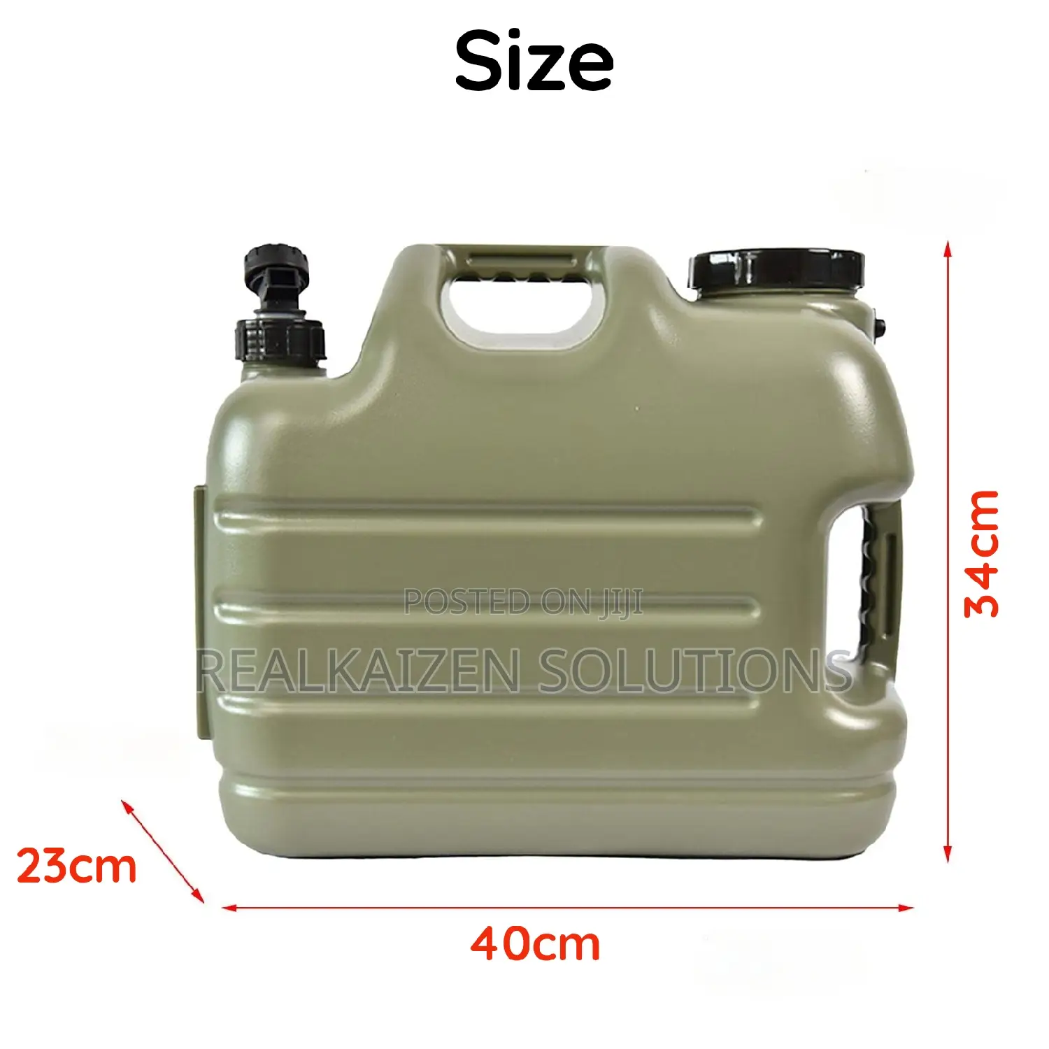 Outdoor 25L Green Water Storage Tank Jerrycan With Spigot