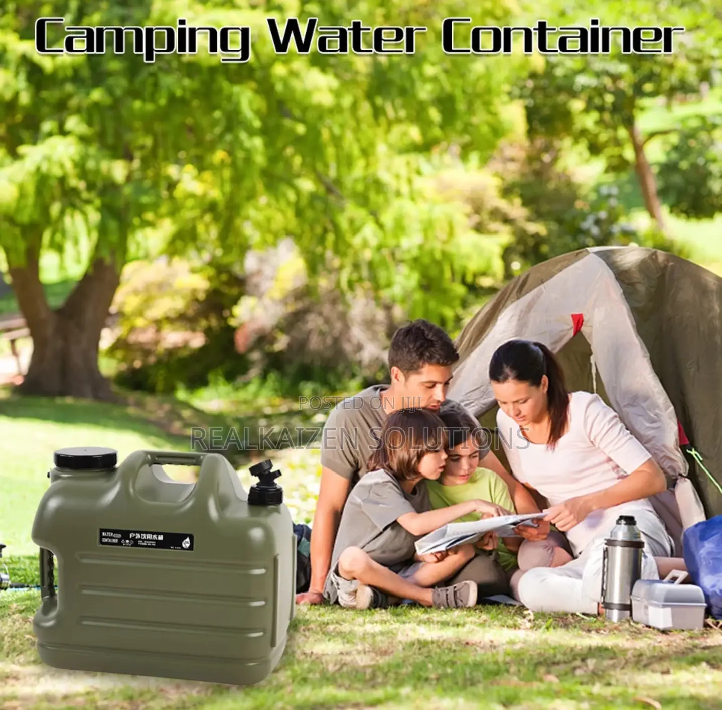Outdoor 25L Green Water Storage Tank Jerrycan With Spigot