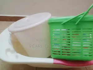 Baby Big Bath Set Big Basin, Covered Basket, Bucket, Bath