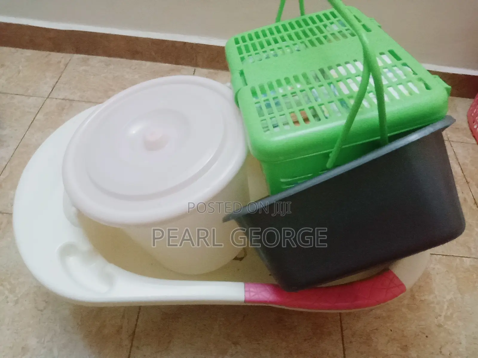 Baby Big Bath Set Big Basin, Covered Basket, Bucket, Bath