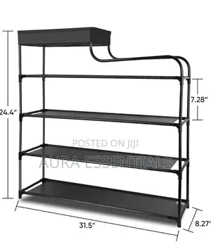 4 Tier Shoe Rack Metal Shoe Organizer