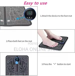 EMS Electric Foot Stimulation Massager Pad Folding Portable