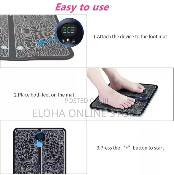EMS Electric Foot Stimulation Massager Pad Folding Portable