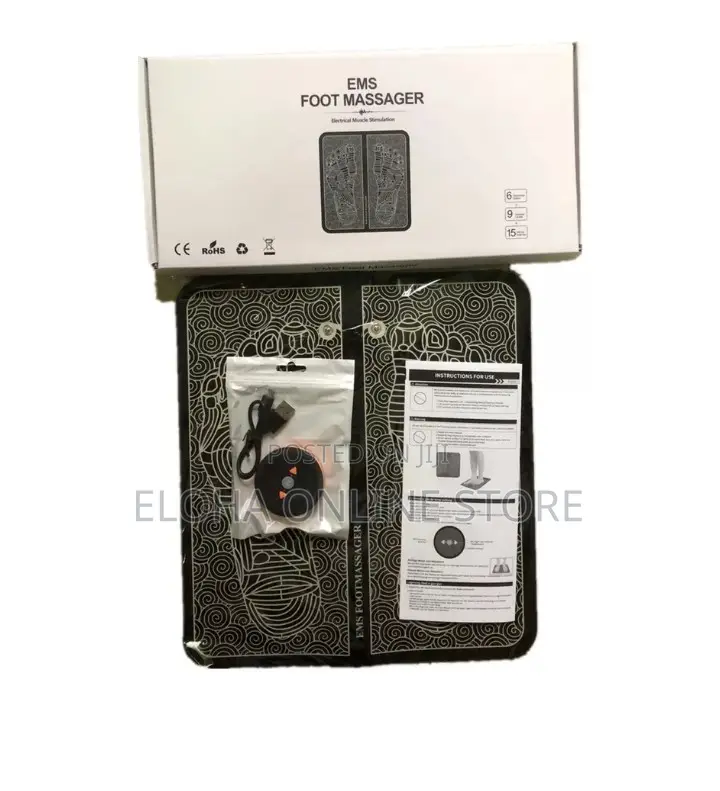 EMS Electric Foot Stimulation Massager Pad Folding Portable