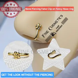 None Piercing Clip-on Nose Ring Pin, False Nosering Cuff Pin