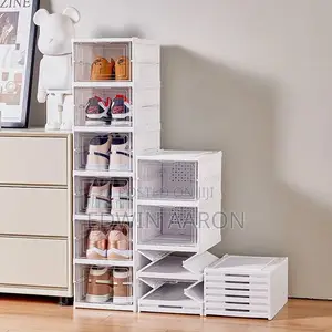 6 Layers Plastic Foldable Shoe Storage Boxes