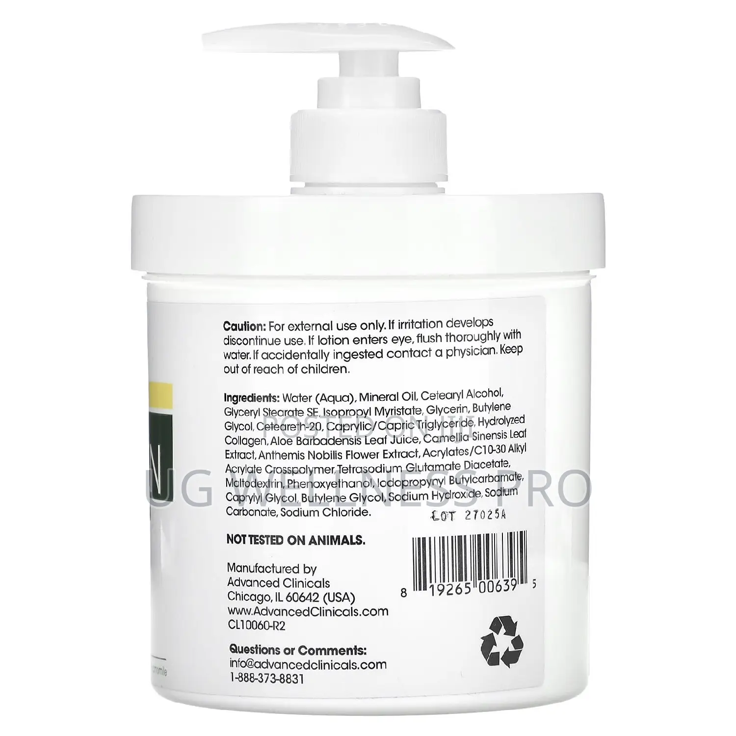 Collagen, Skin Rescue Lotion, Fragrance Free, 16 Oz (454 G)