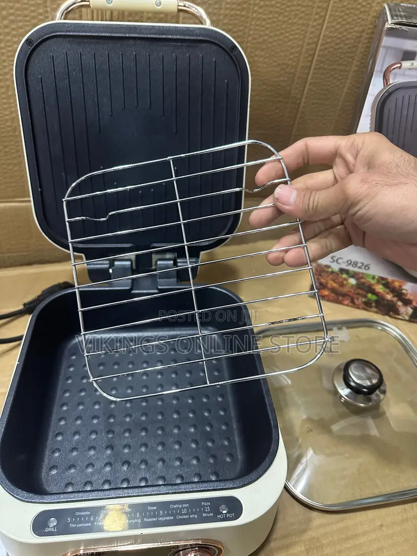 Multifunctional Electric Frying Pan Grill+Hotpot