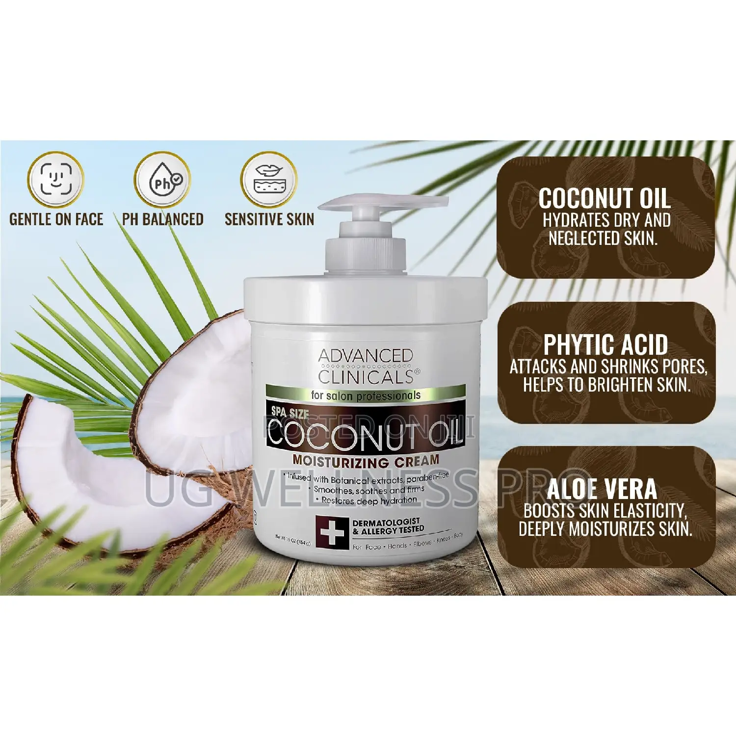 Coconut Oil Moisturizing Cream, 16 Oz (454 G)