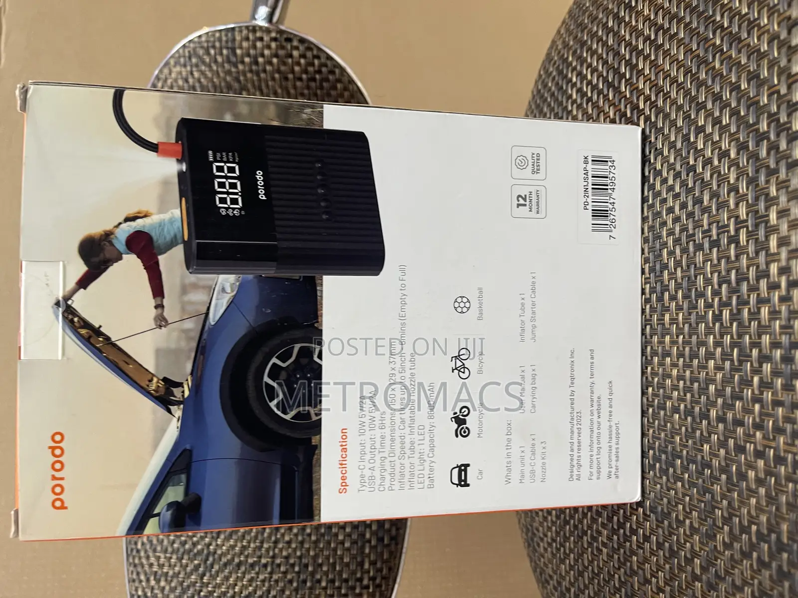 Multi Functional Jump Starter With Air Pump 8800mah