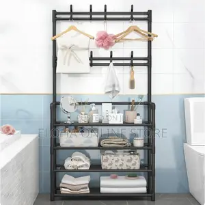 5-Tier Storage Shelves and 8 Double Hooks,