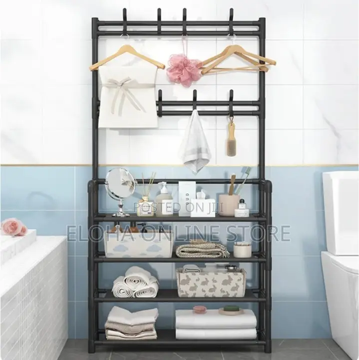 5-Tier Storage Shelves and 8 Double Hooks,