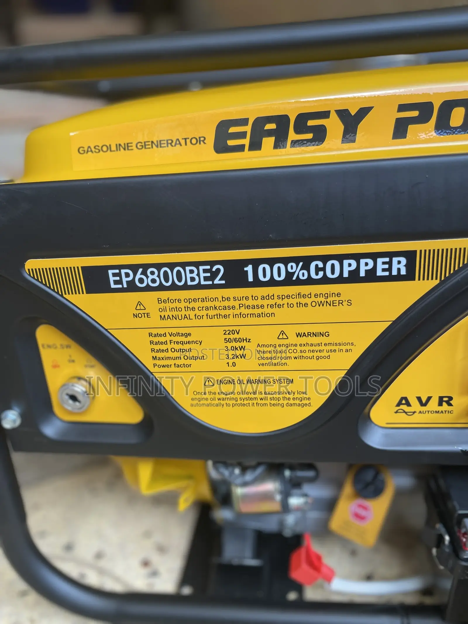 Gasoline Generator Easy Power Brand EP6800BE2