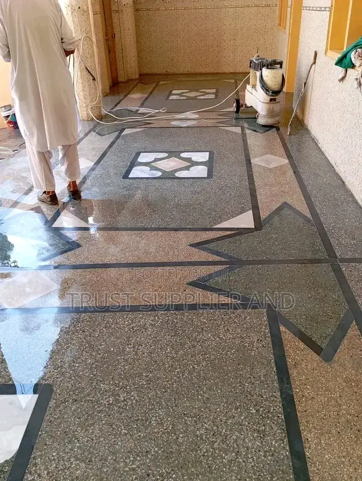 Multi-Colored Terrazo Floor X