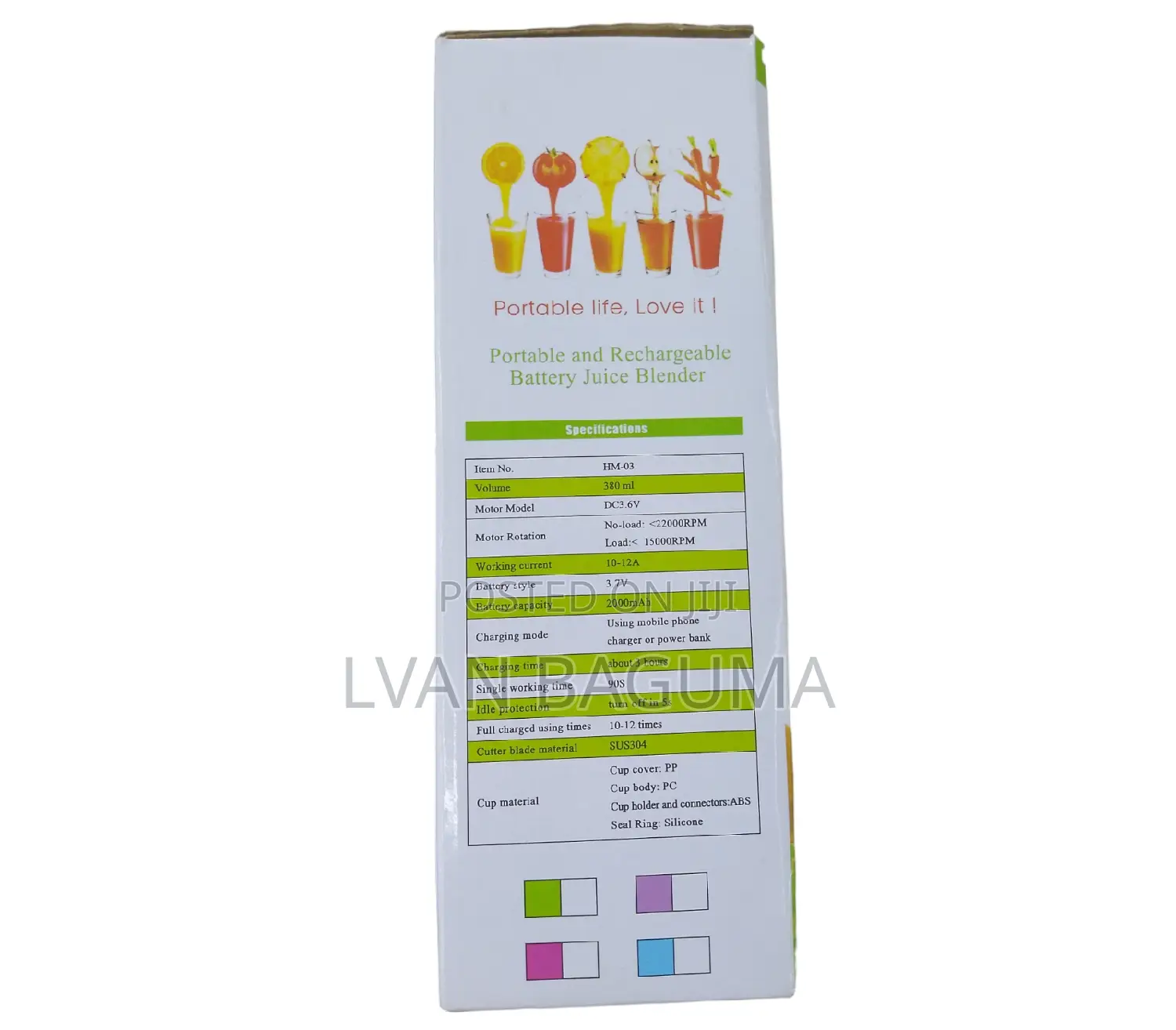 Portable and Rechargeable Juice Blender - 380 ML