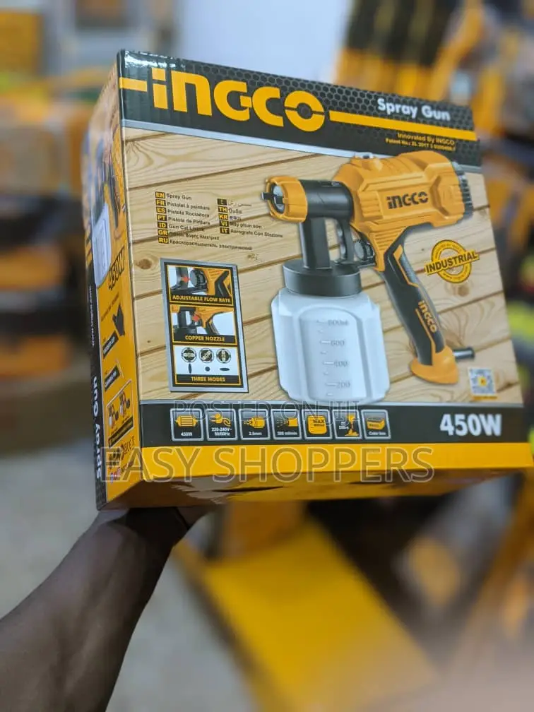 Ingco Spray Gun Paint Sprayer 450w 400ml/Min, Fence Paint