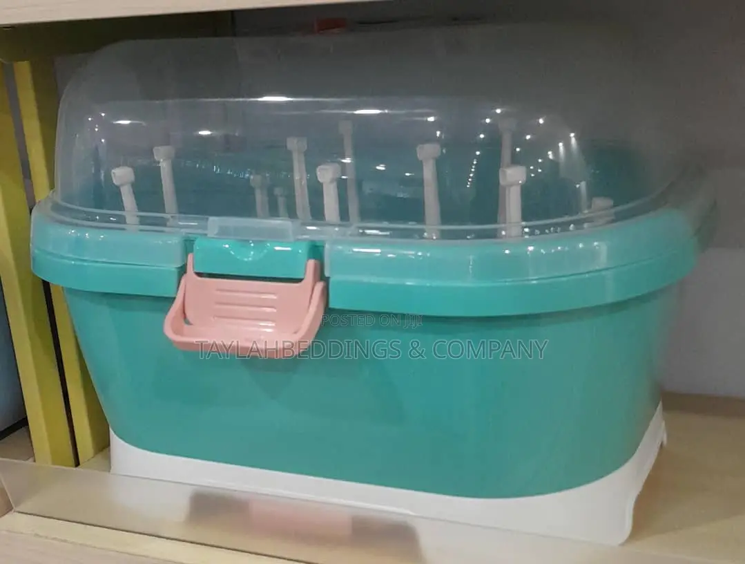 Baby Bottle Drying Rack With Anti-Dust Cover