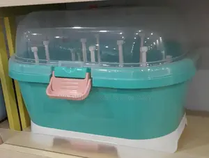 Baby Bottle Drying Rack With Anti-Dust Cover