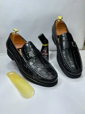 Mens Loafers Italian Upper Embossed Buffalo Hide Shoes