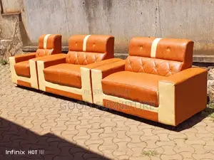 Executive Leather Five Seater Sofa Set