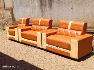 Executive Leather Five Seater Sofa Set