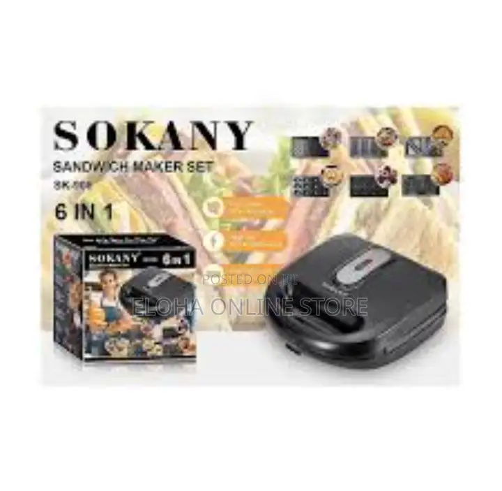 6 in 1 Waffle Maker, Sandwich Maker, Bread Toaster