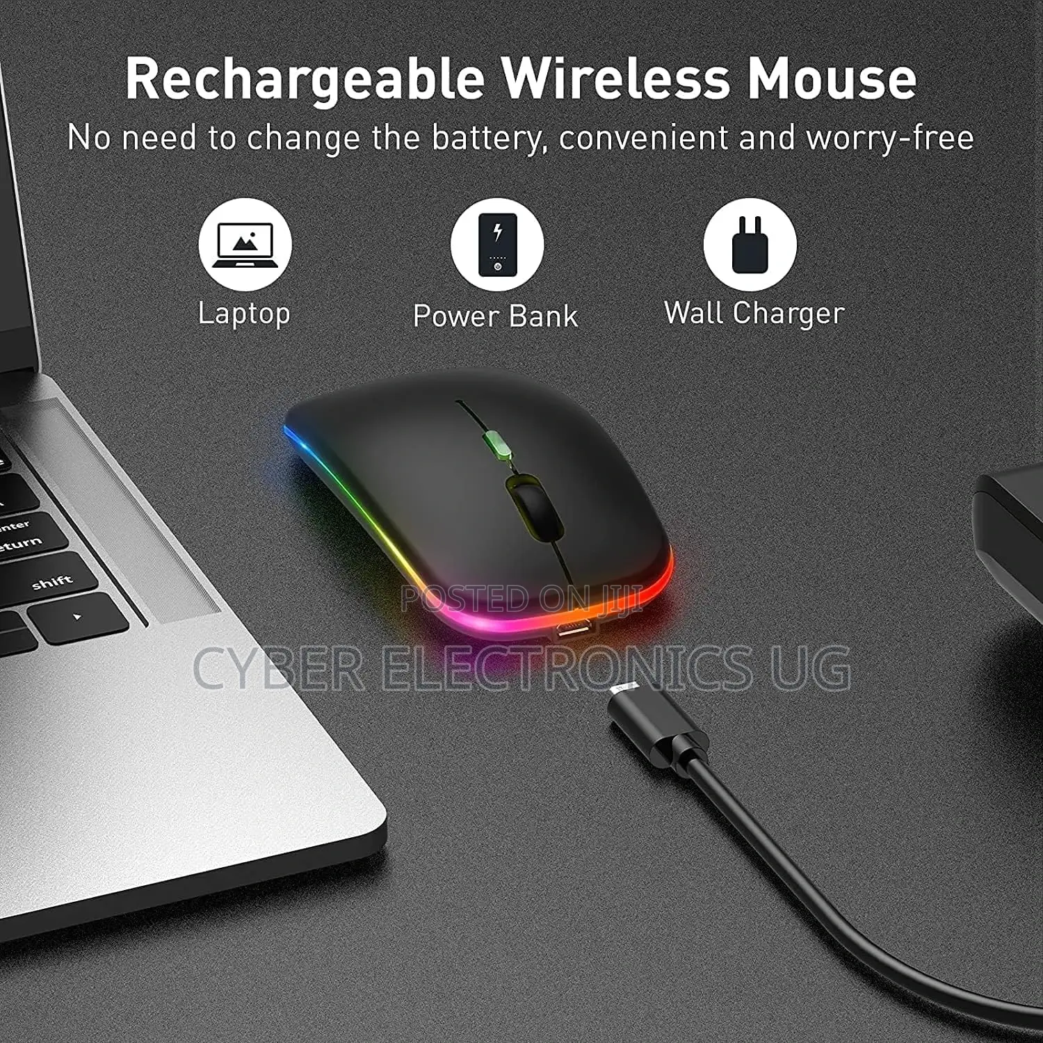 Rechargeable Silent Bluetooth Wireless Mouse for Macbook PC