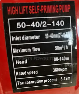 High Lift Self Priming Pump