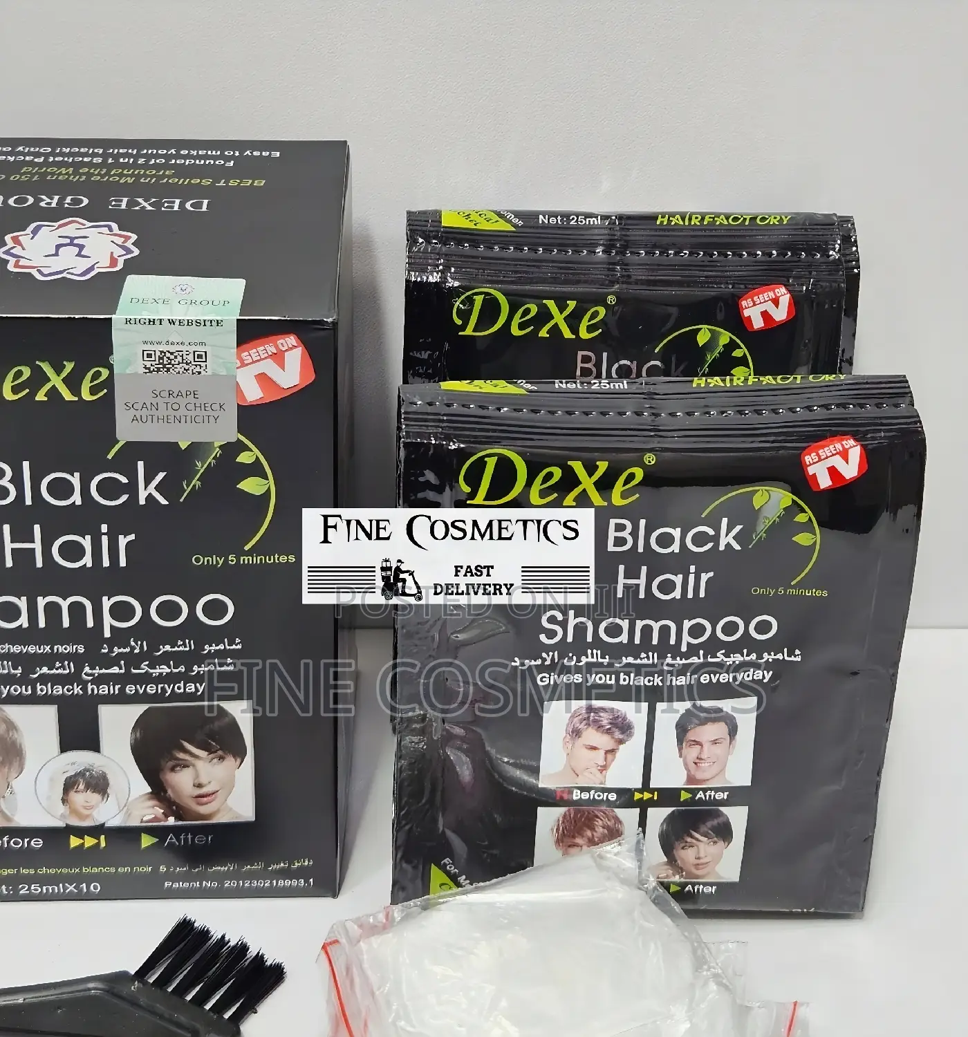 Original Dexe Black Hair Shampoo | Hair Darkening. 10sackets