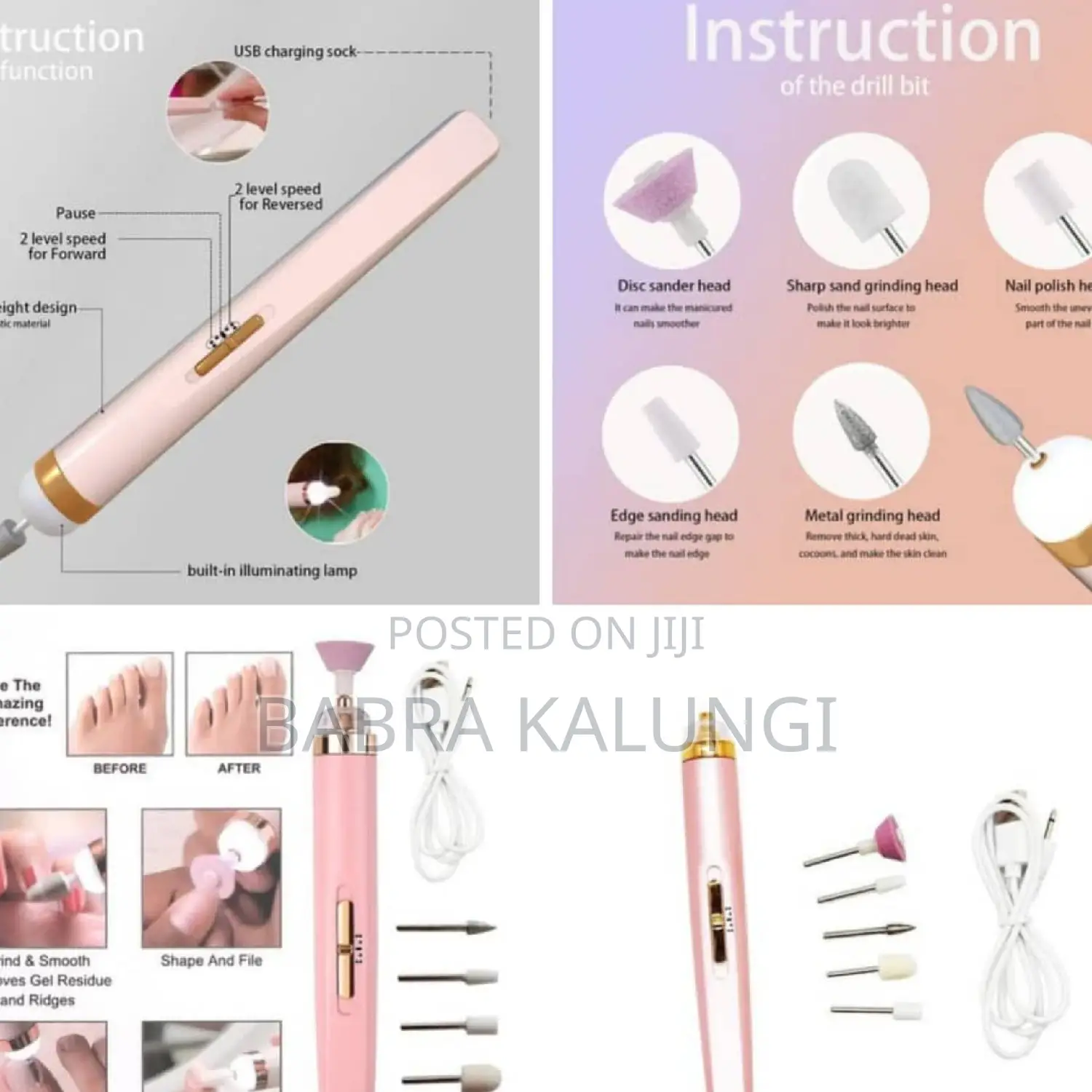 5 in 1 Rechargeable Electric Nail Drill Set
