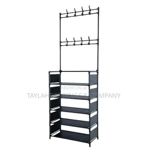 Coat Rack With Shoe Storage for Home Office and Bedroom