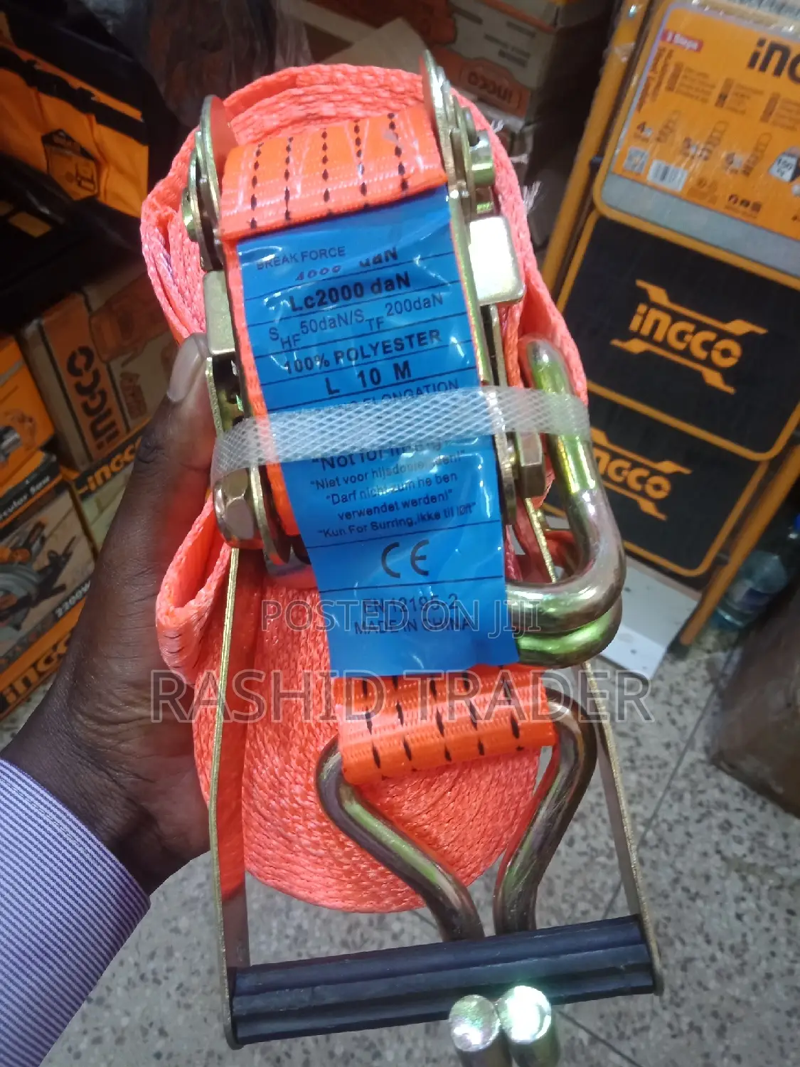Cargo Lashing Belt With Ratchet 10m