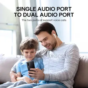 Headphone Male to 2-Female Y-Splitter Audio Cable