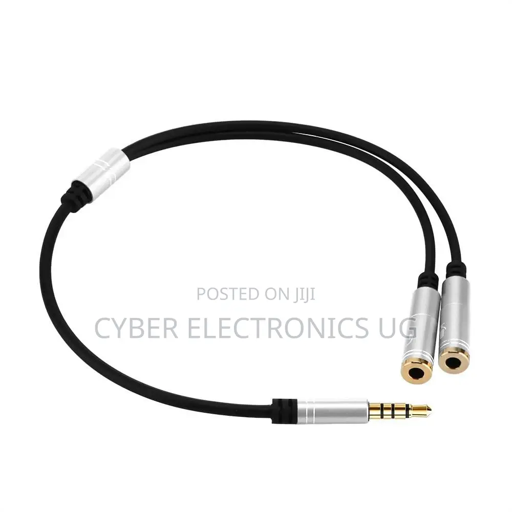 3.5mm Aux Male to Separate Microphone Female and Headset