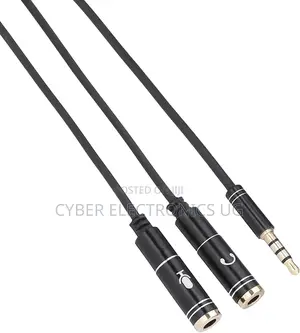 3.5mm Aux Male to Separate Microphone Female and Headset