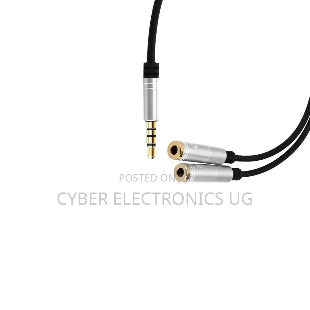 3.5mm Aux Male to Separate Microphone Female and Headset